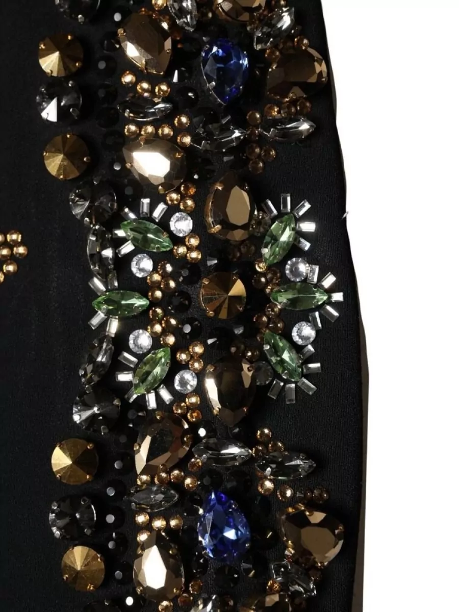 Dolce&Gabbana Sleeveless Floral Bead Embellished Mini Dress