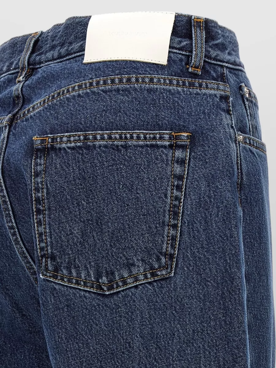 Loulou Studio Organic Cotton High-Rise Straight-Leg Jeans