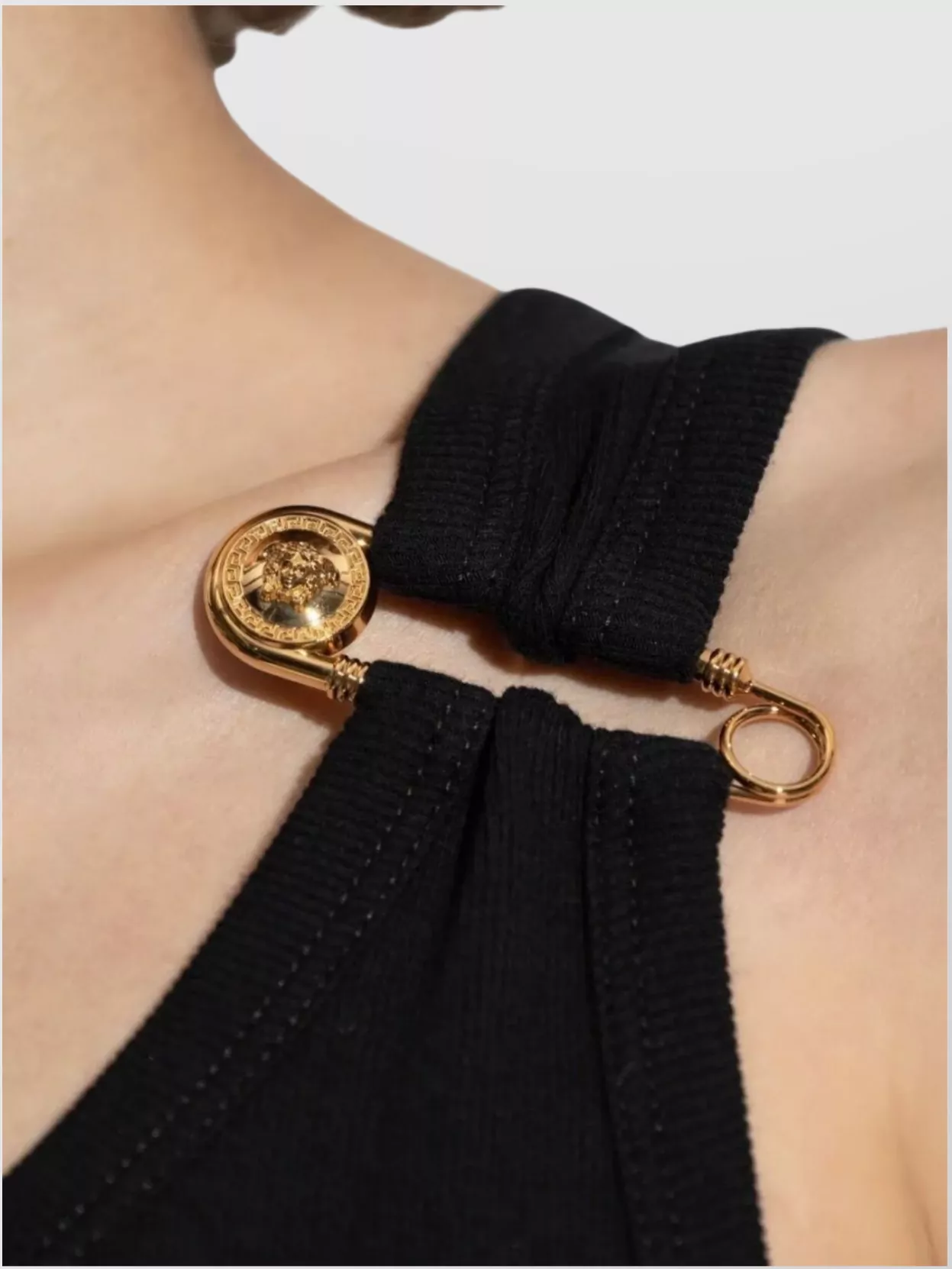 Versace Fitted Sleeveless Ribbed Tank Top