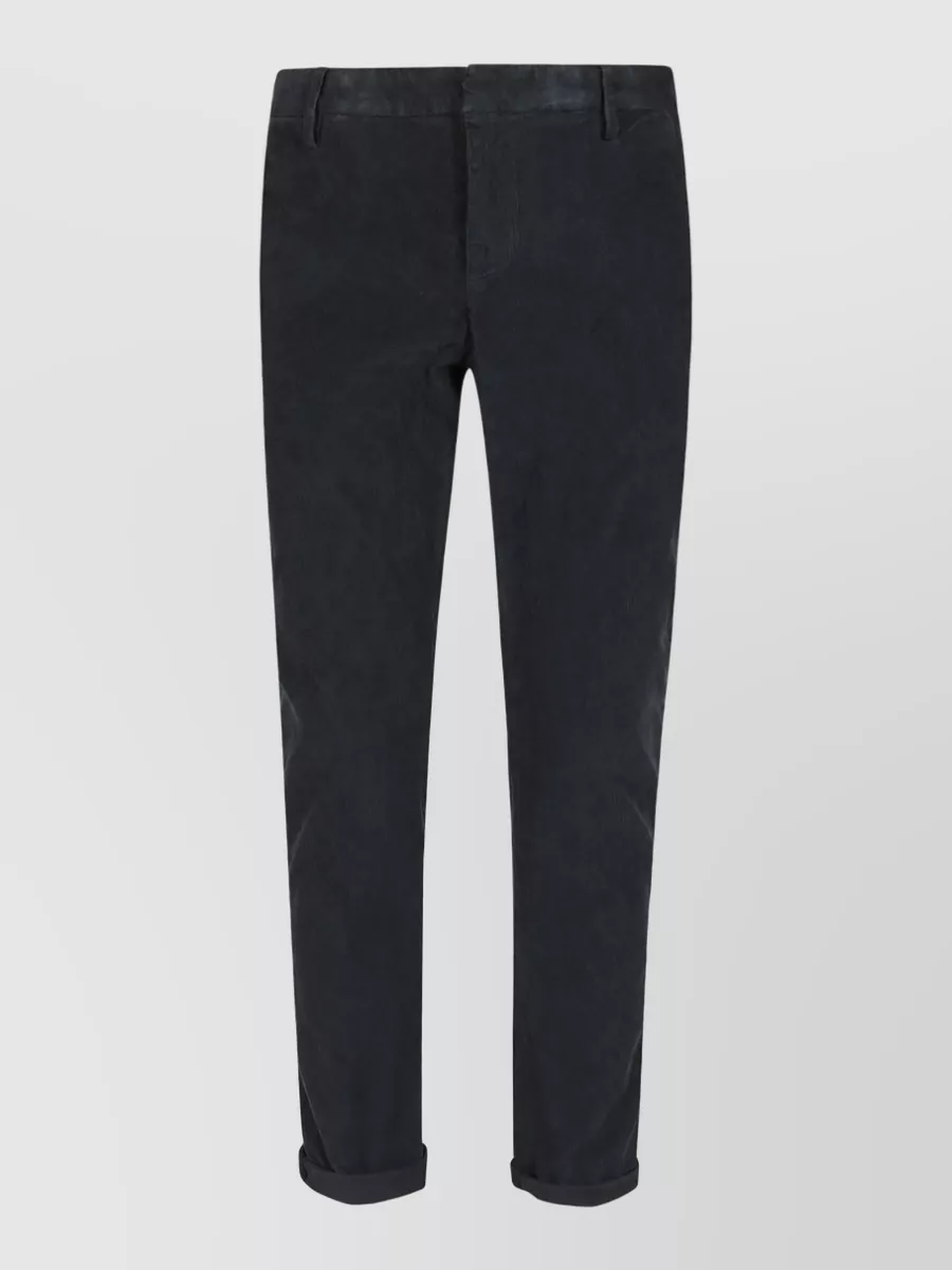 Dondup ribbed low-rise slim-fit chinos
