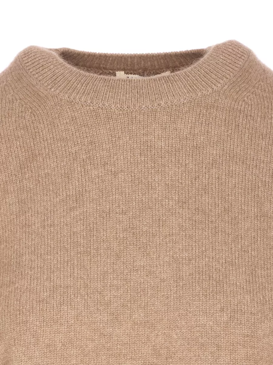 Auralee Cozy Baby Crewneck Sweater With Long Sleeves