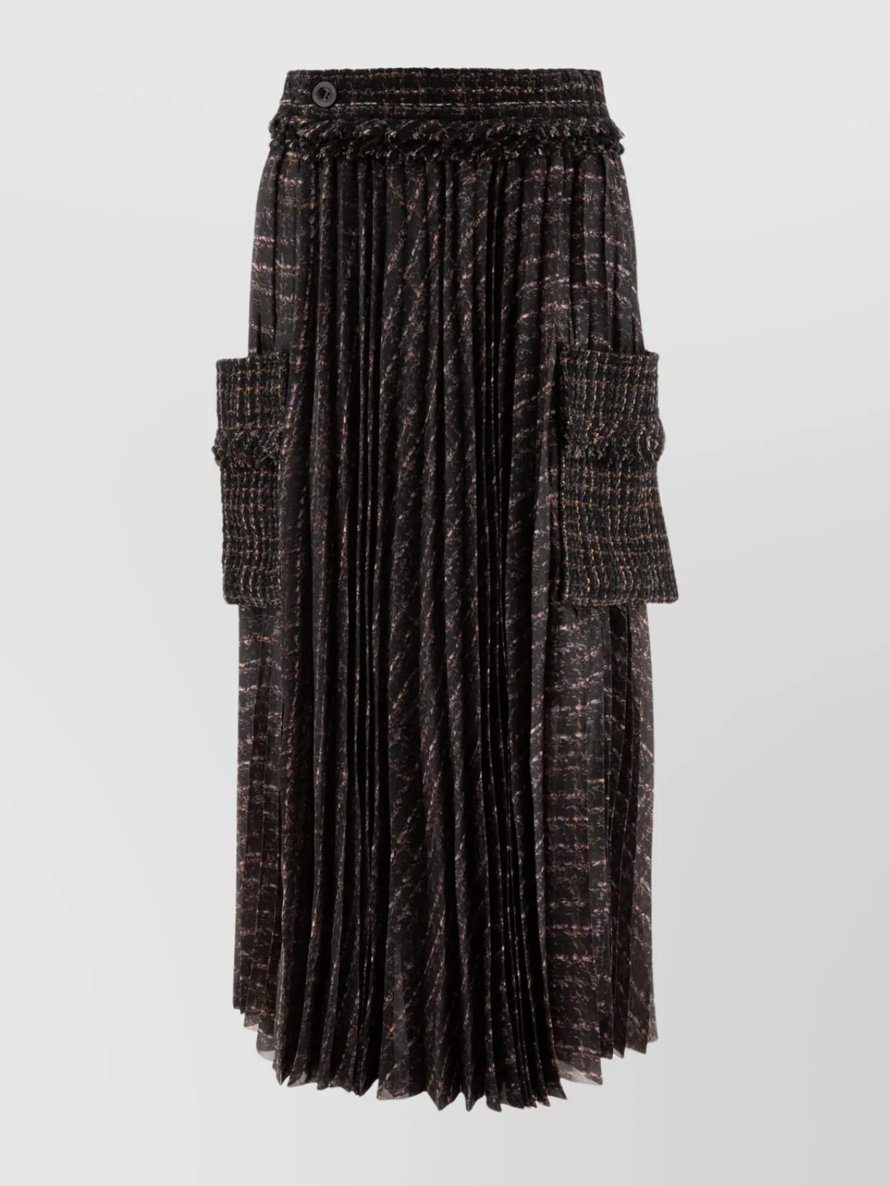 Sacai Pleated Skirt With Cargo Pockets Skirts Black