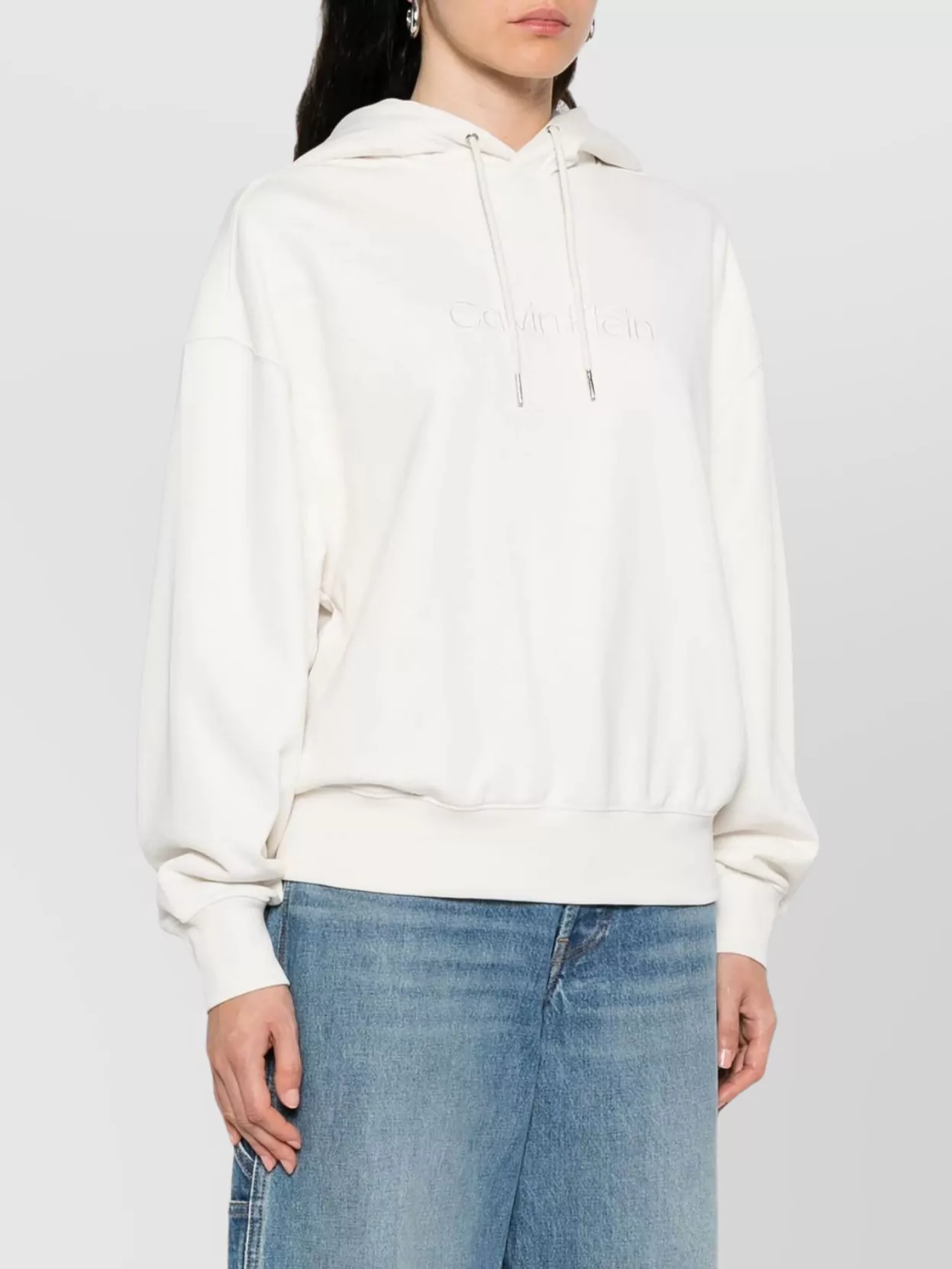 Calvin Klein Modern Casual Hooded Knitwear In White