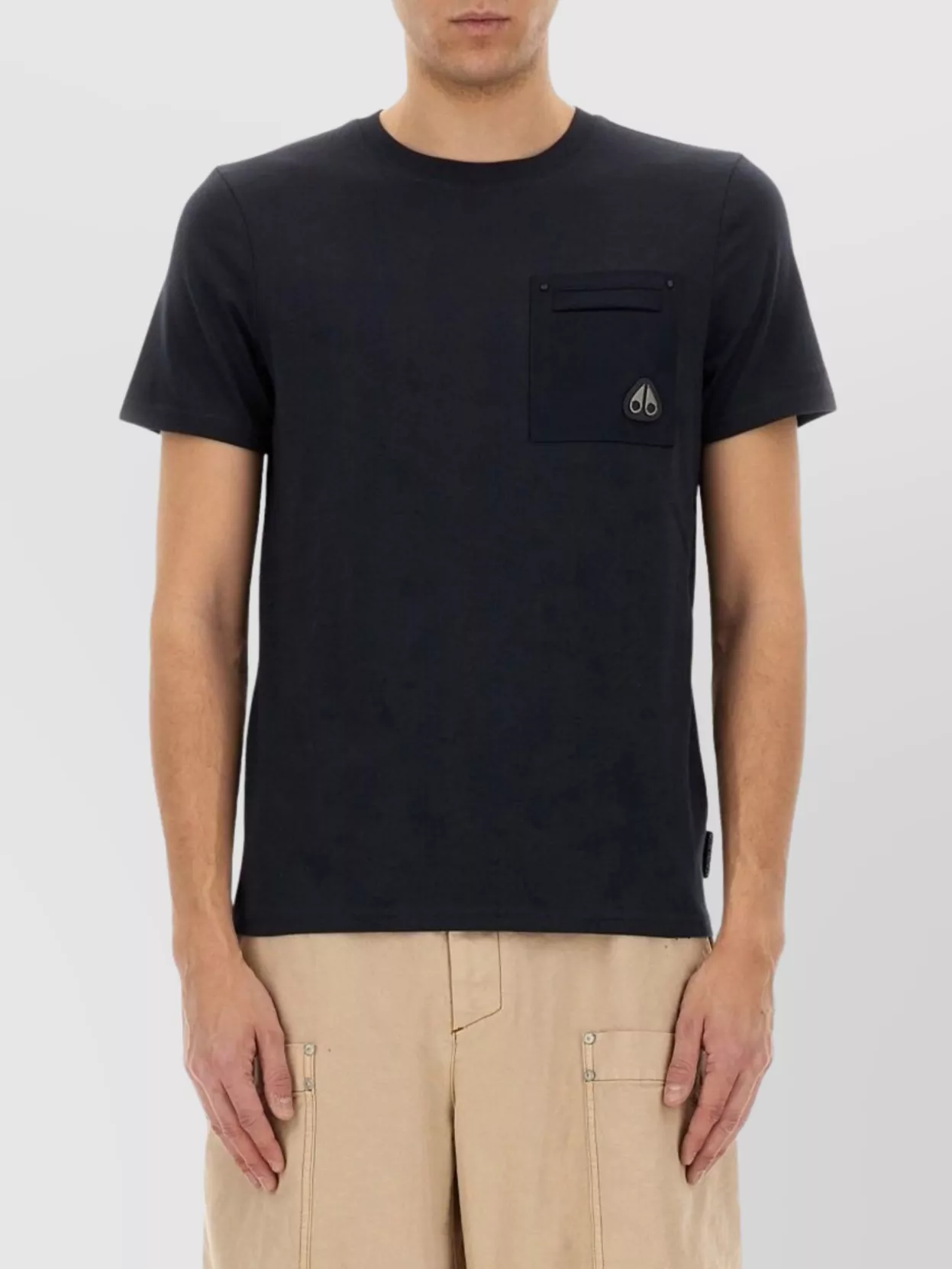 Moose Knuckles "Dalon" T-Shirt With Short Sleeves And Chest Pocket