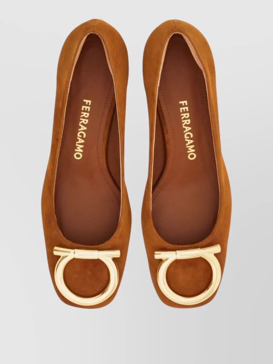 Ferragamo Suede Leather Pumps