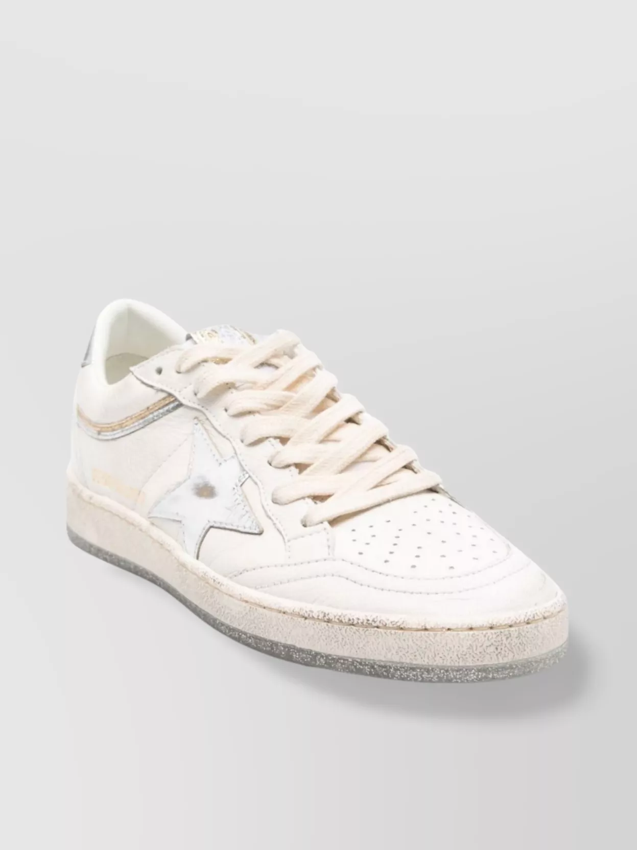Golden Goose Low Top Sneakers With Rubber Sole And Metallic Accents