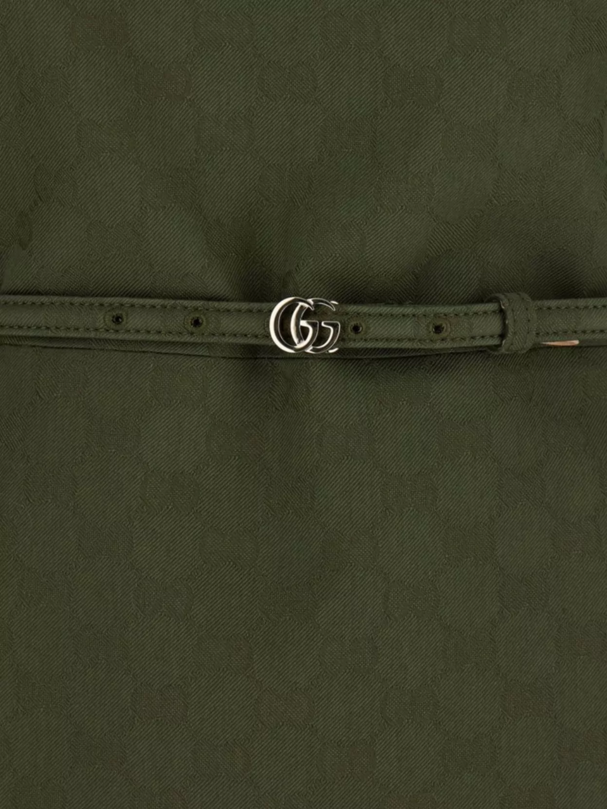 Gucci Jacquard Dress Crewneck Belted Waist