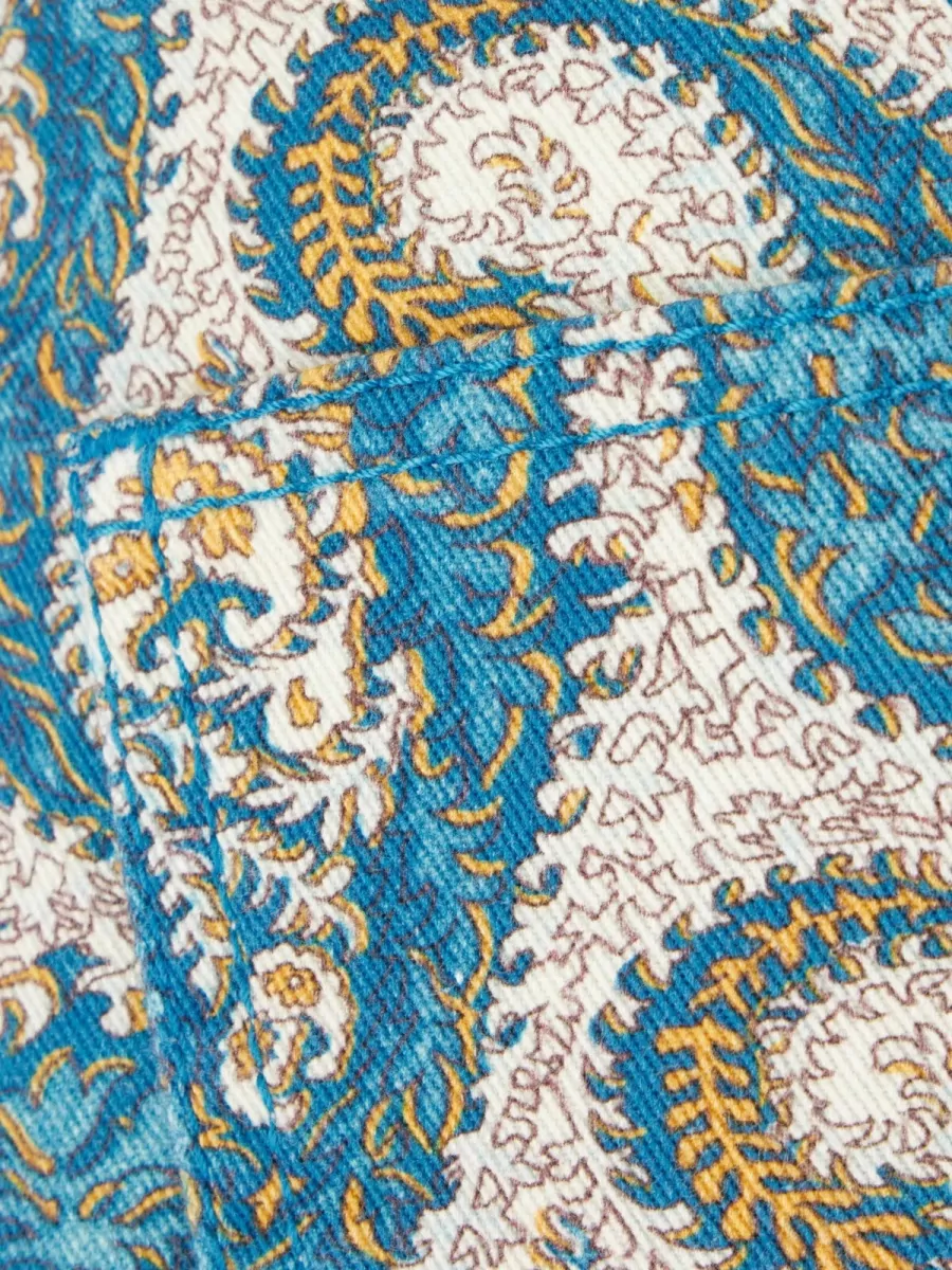 Etro Printed Denim Tailored Shorts