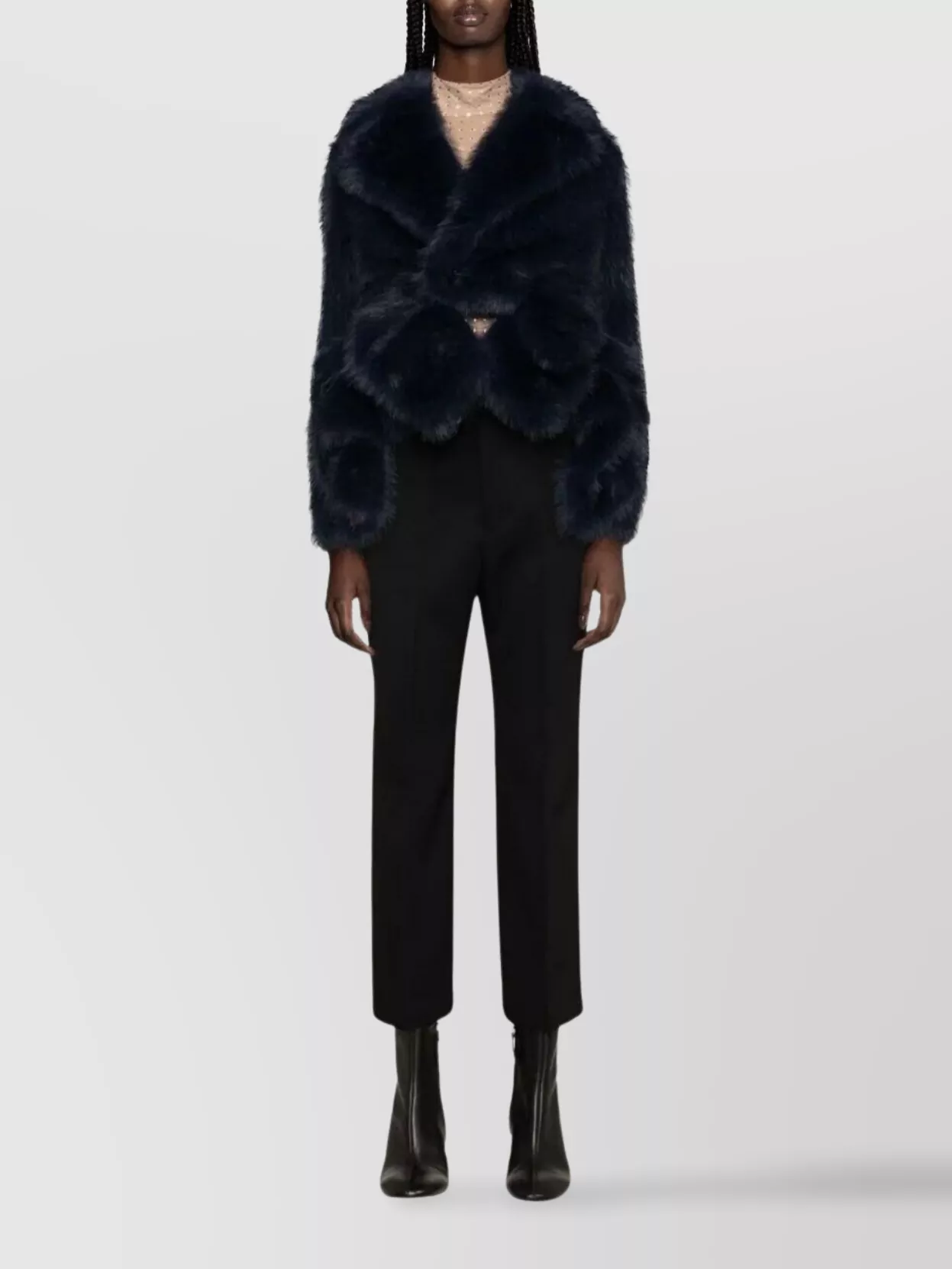 Jil Sander Cropped Pant Flared Hem In Black