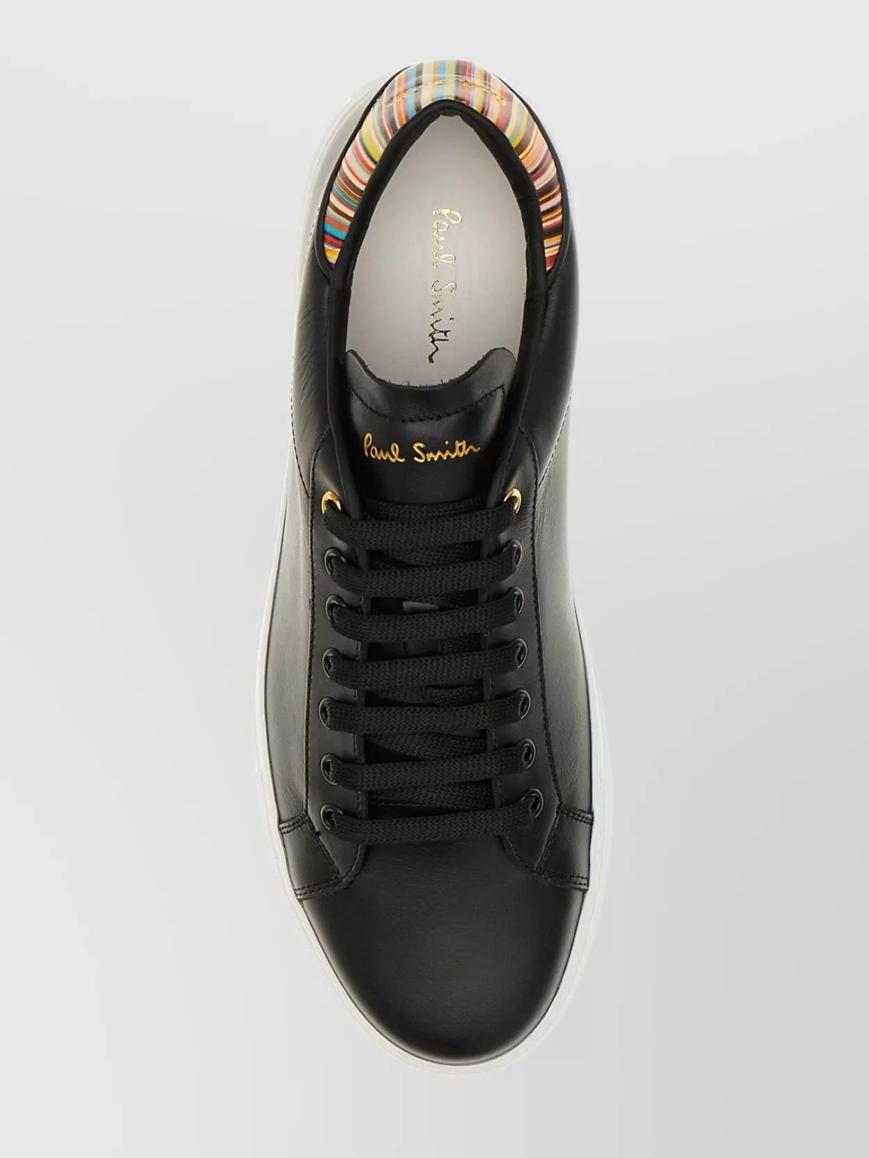 Paul Smith Leather Sneakers With Flat Sole And Multicolor Trim