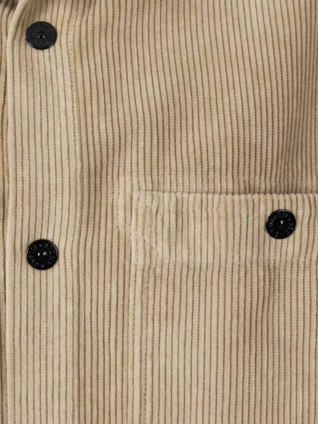 Stone Island Corduroy Overshirt With Badge And Pockets In Neutral