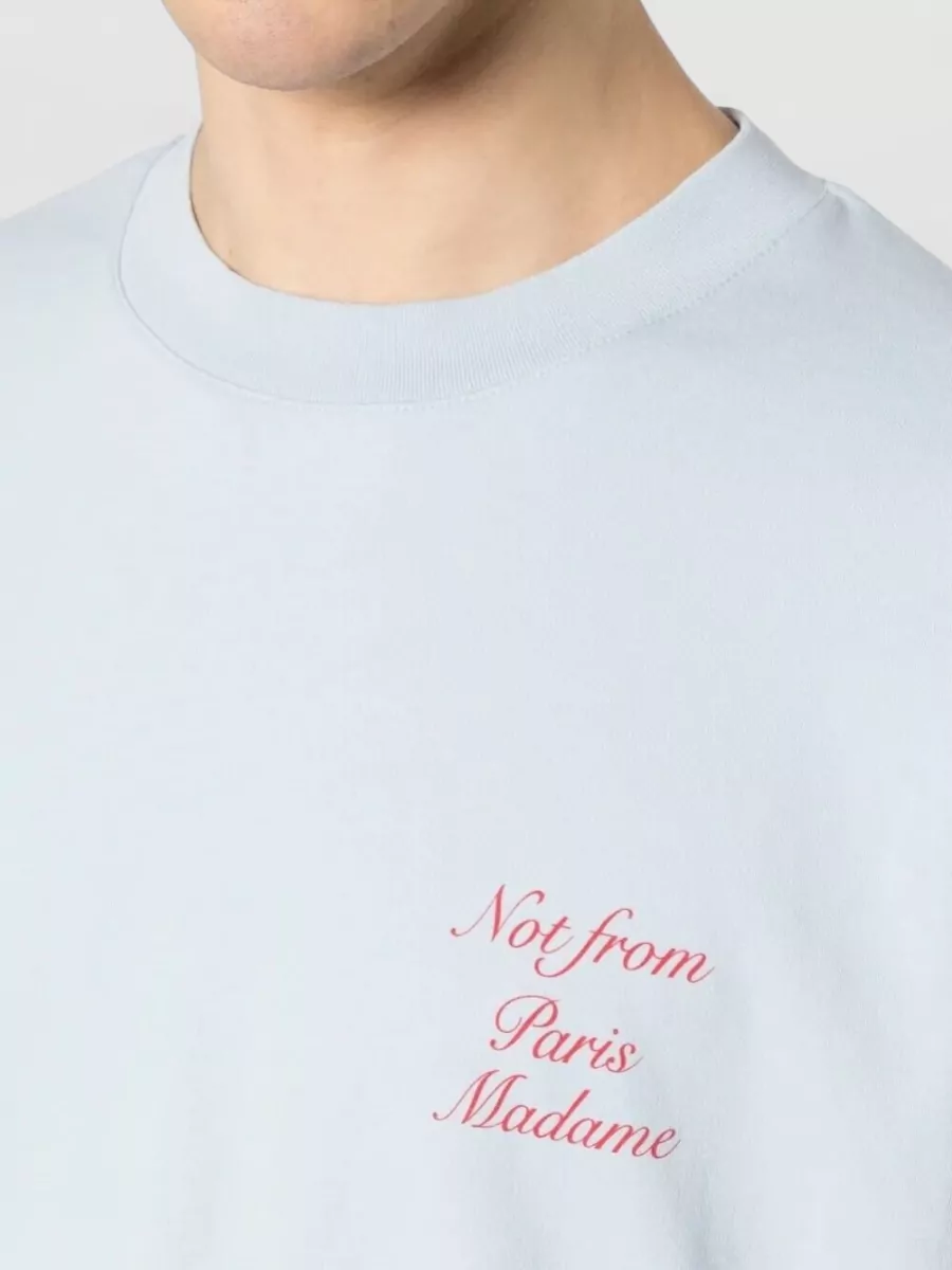 Drôle De Monsieur Calligraphy Slogan Oversized Graphic Print Tshirt