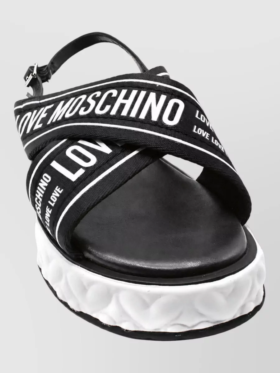 Love Moschino Leather Slides