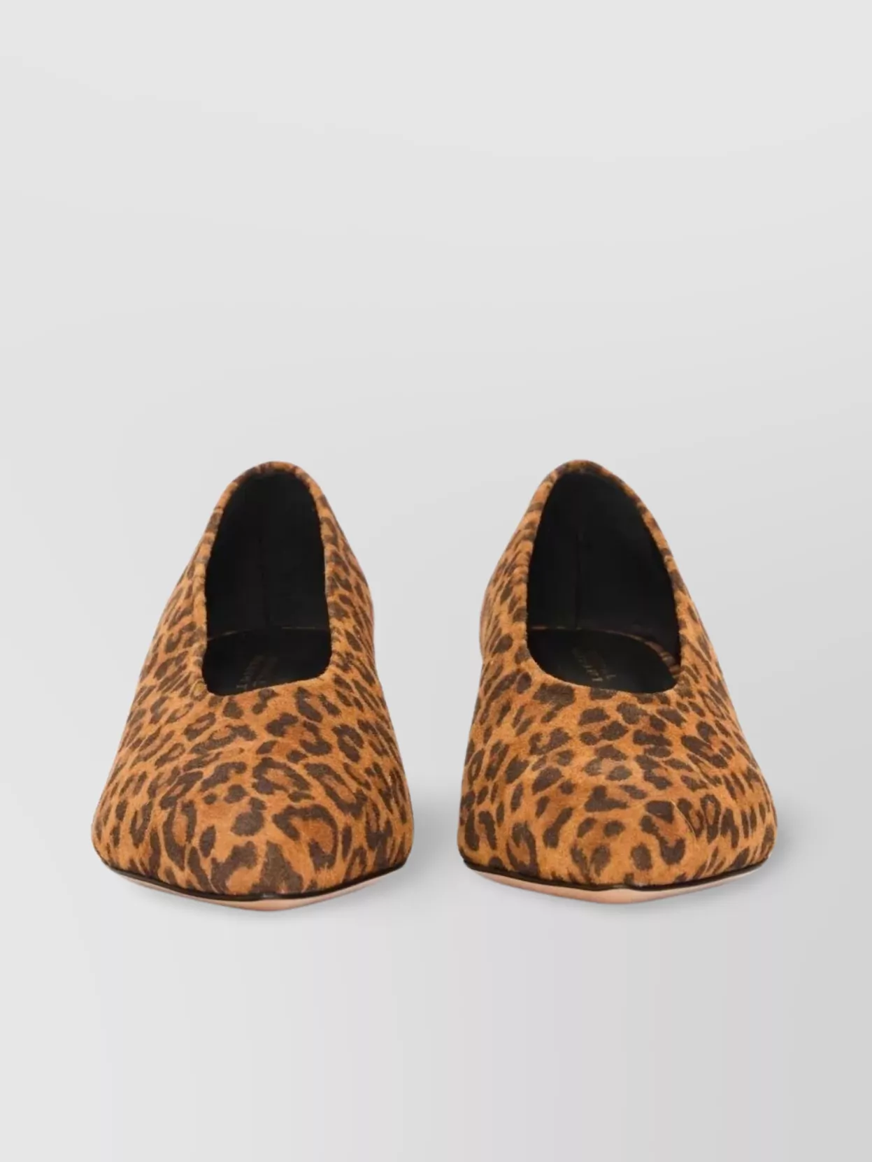 Isabel Marant Kitten Heel Pointed Toe Leopard Print Pumps