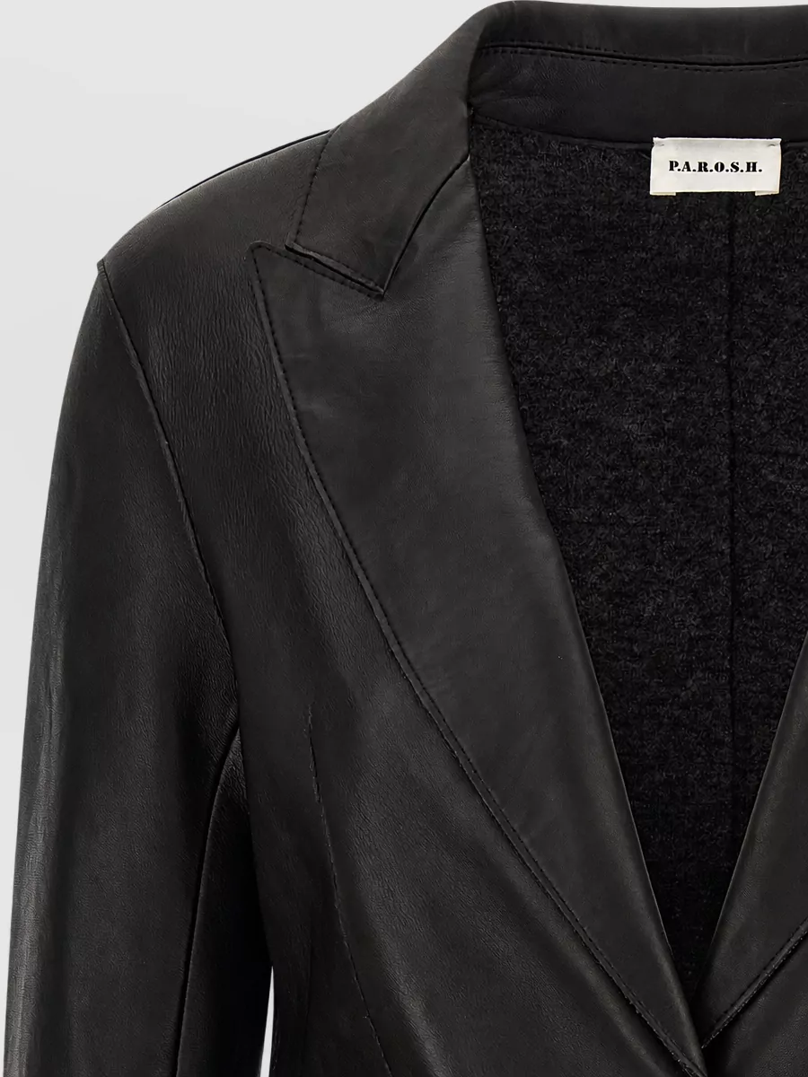 P.a.r.o.s.h. Leather Single Breasted Blazer