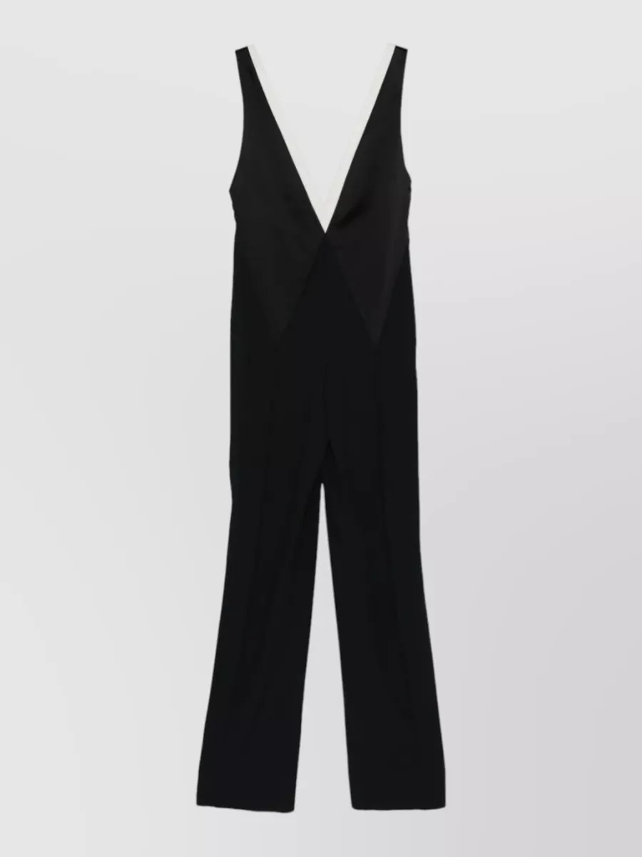 Tom Ford Contrast V-Neck Jumpsuit