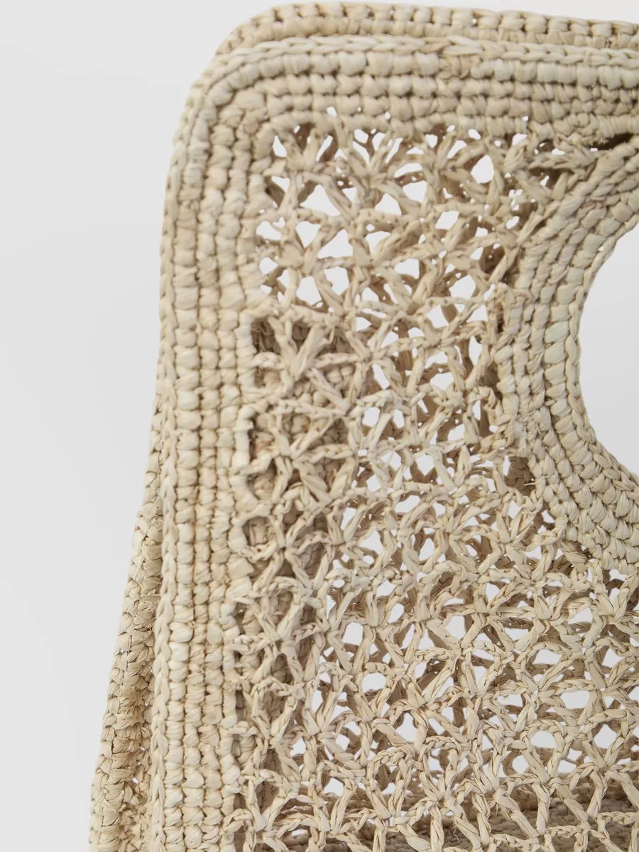 Jacquemus Croisière Small Raffia Top Handle Tote