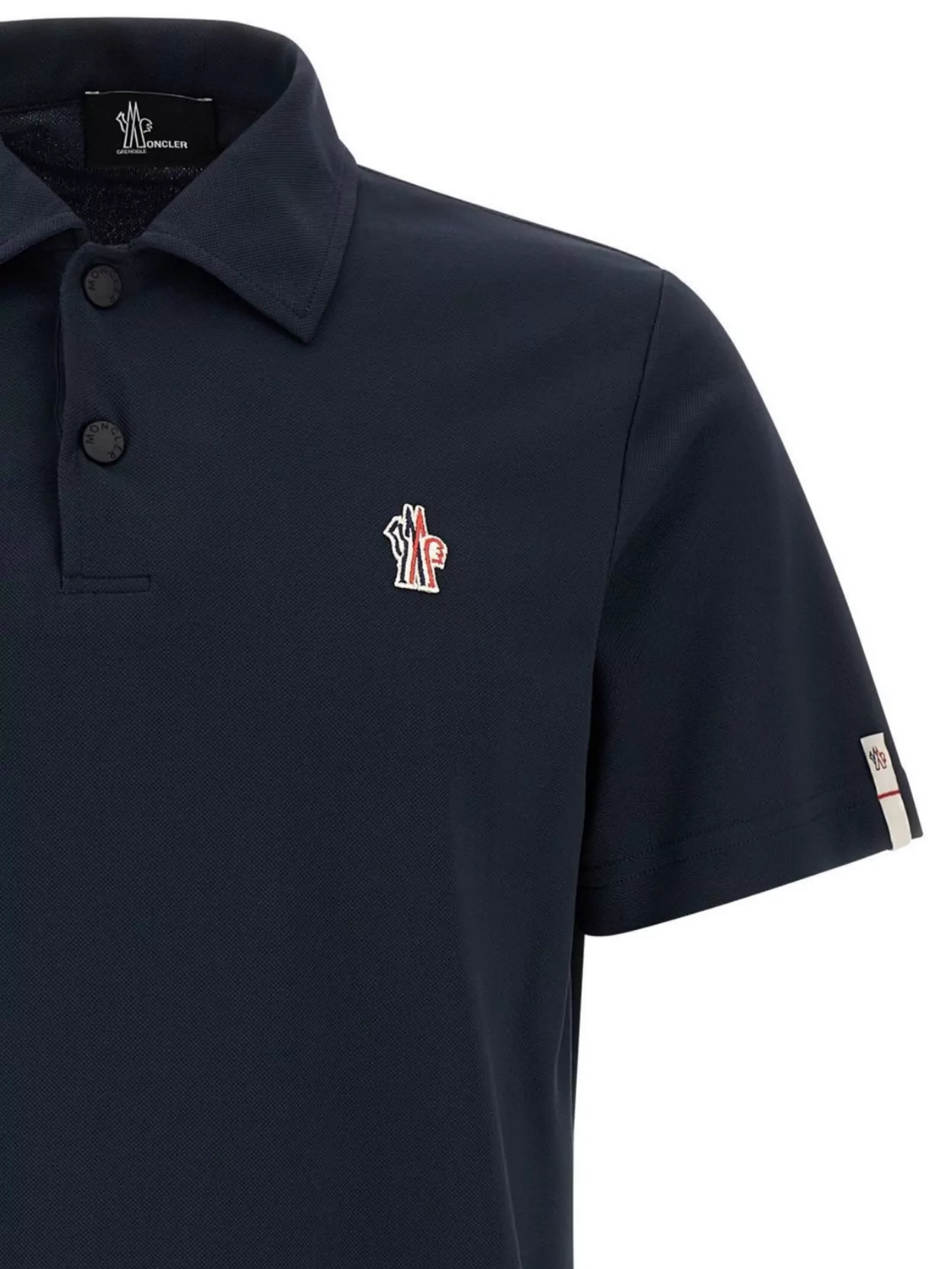Moncler Polo Shirt Ribbed Short Sleeves