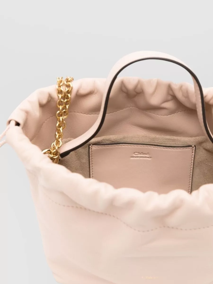 Chloé Icons Leather Bucket Bag Chain Strap Handle