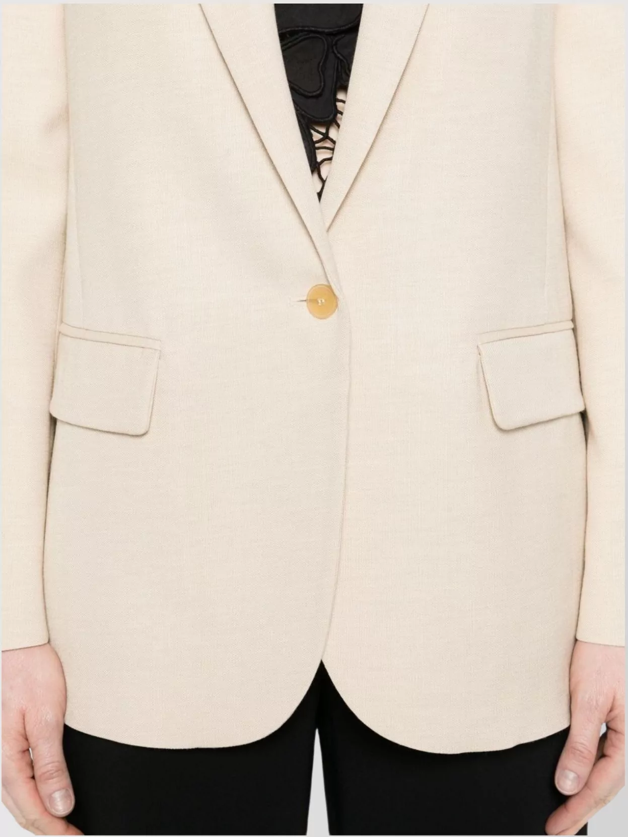 Forte Forte Single-Breasted Blazer Jacket Featuring Front Pockets
