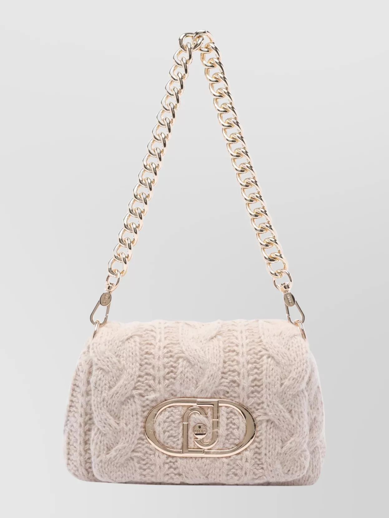Liu •jo Crossbody Bag With Chain And Knit Texture