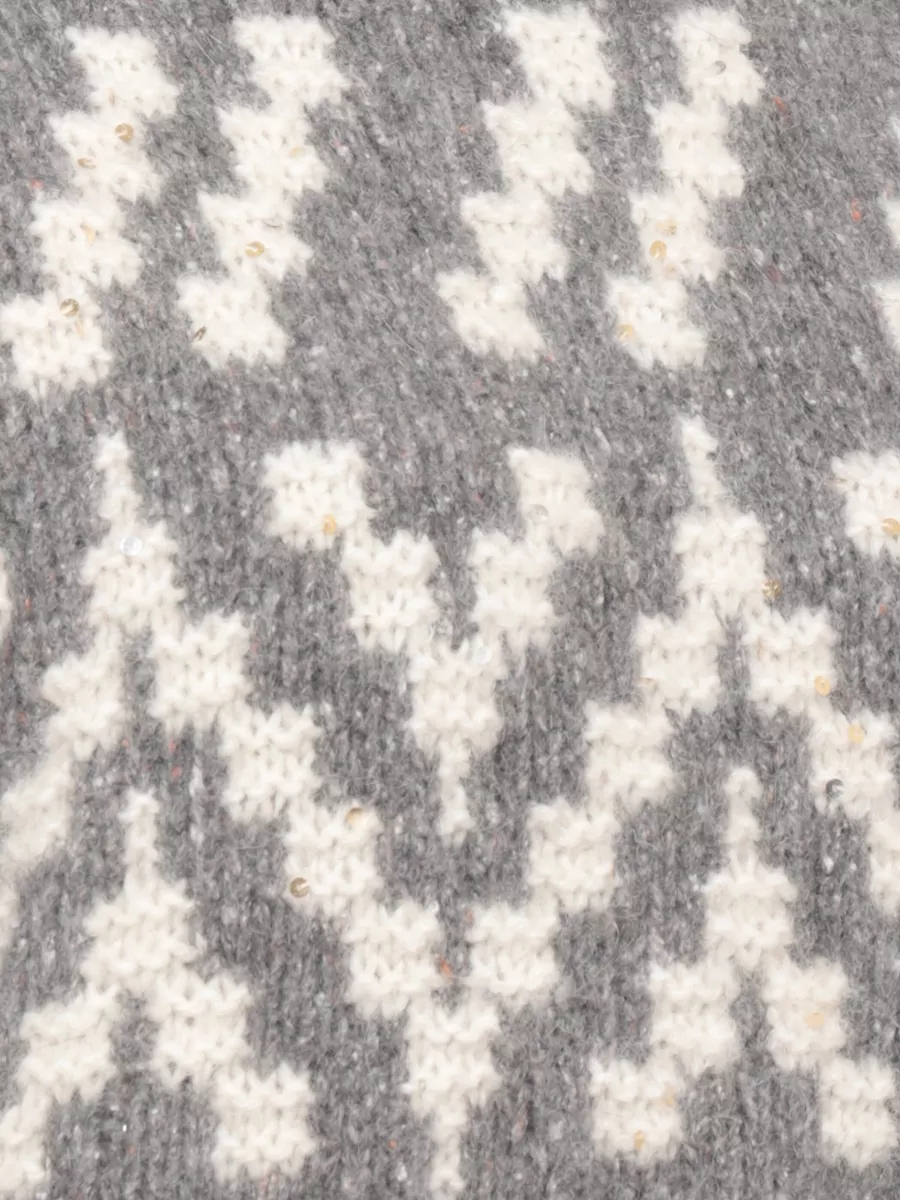 Peserico Alpaca-Blend Sequined Crewneck Sweater