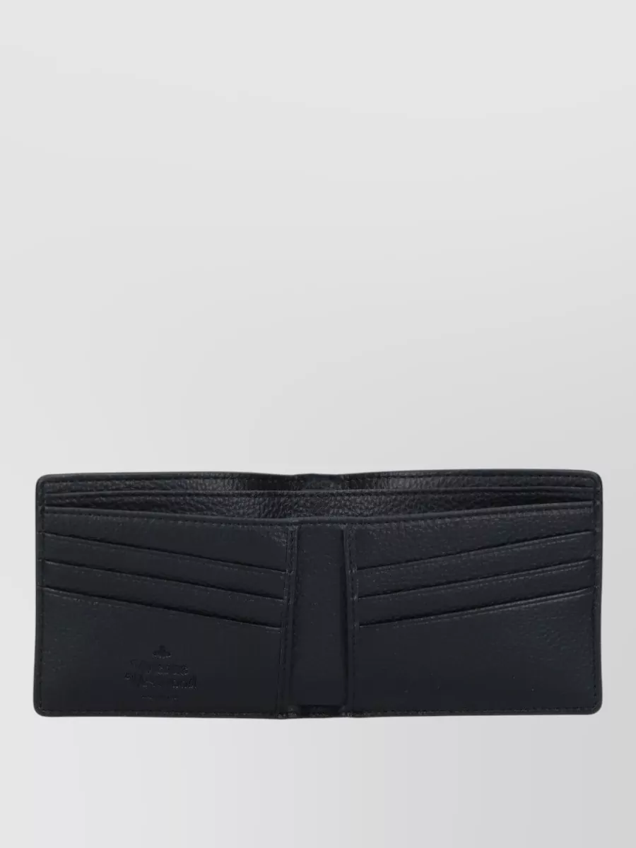 Vivienne Westwood Compact Wallet Multiple Card Slots Metal Logo