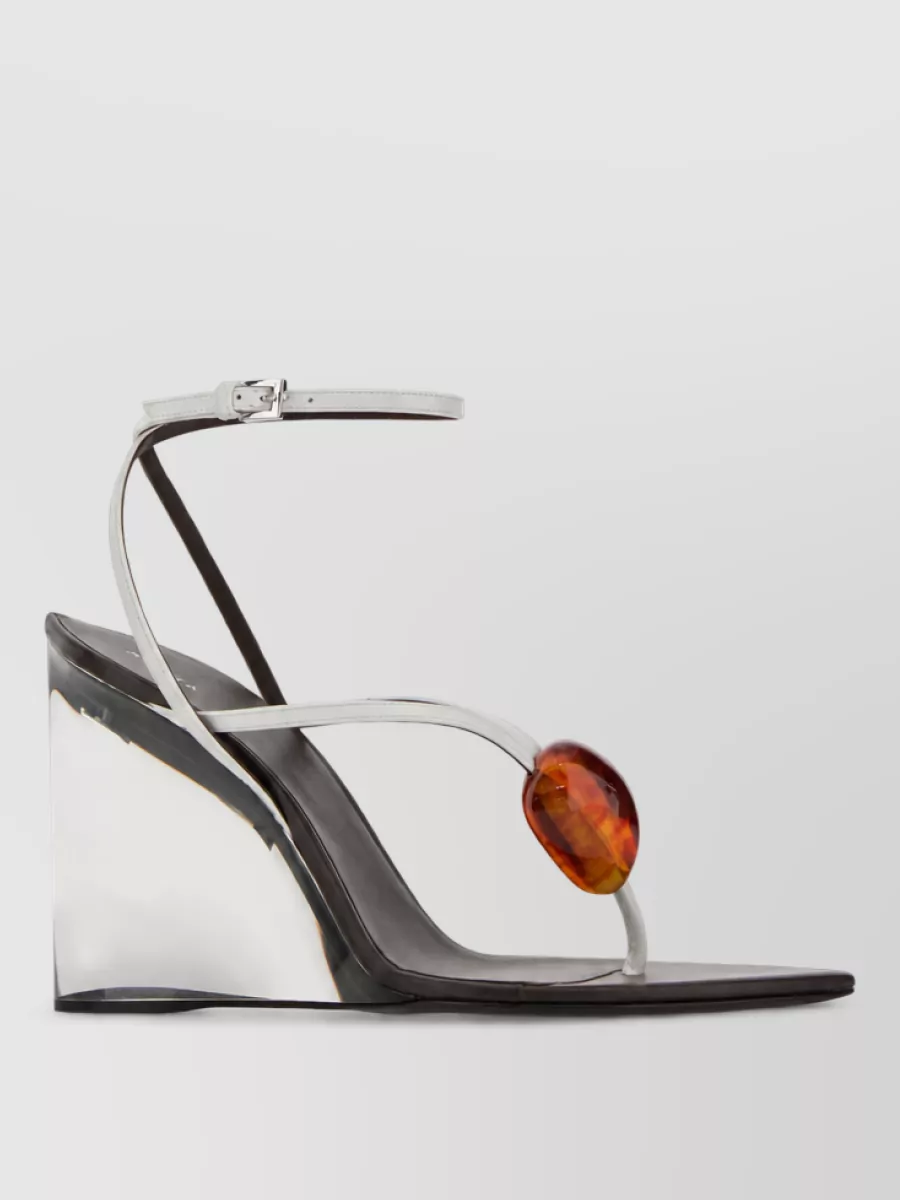 Alaïa leather thong mules