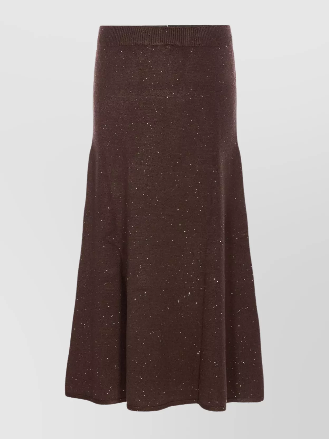 Liu •jo Sequined A-line Midi Skirt With Glitter Detailing In Brown