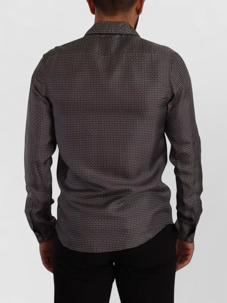 Dolce&Gabbana Silk Printed Long-Sleeve Shirt
