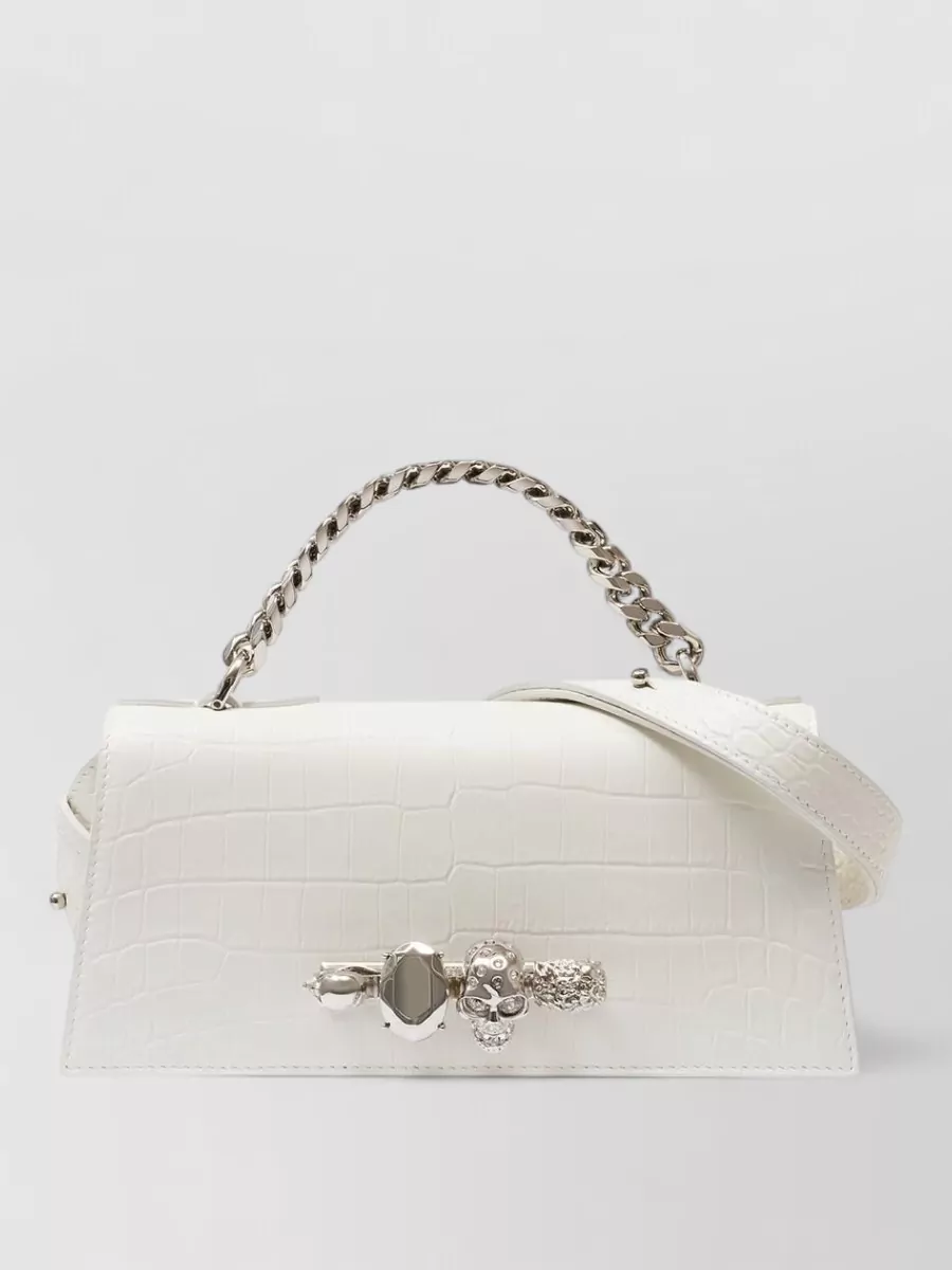Alexander McQueen mini exotic leather shoulder bag