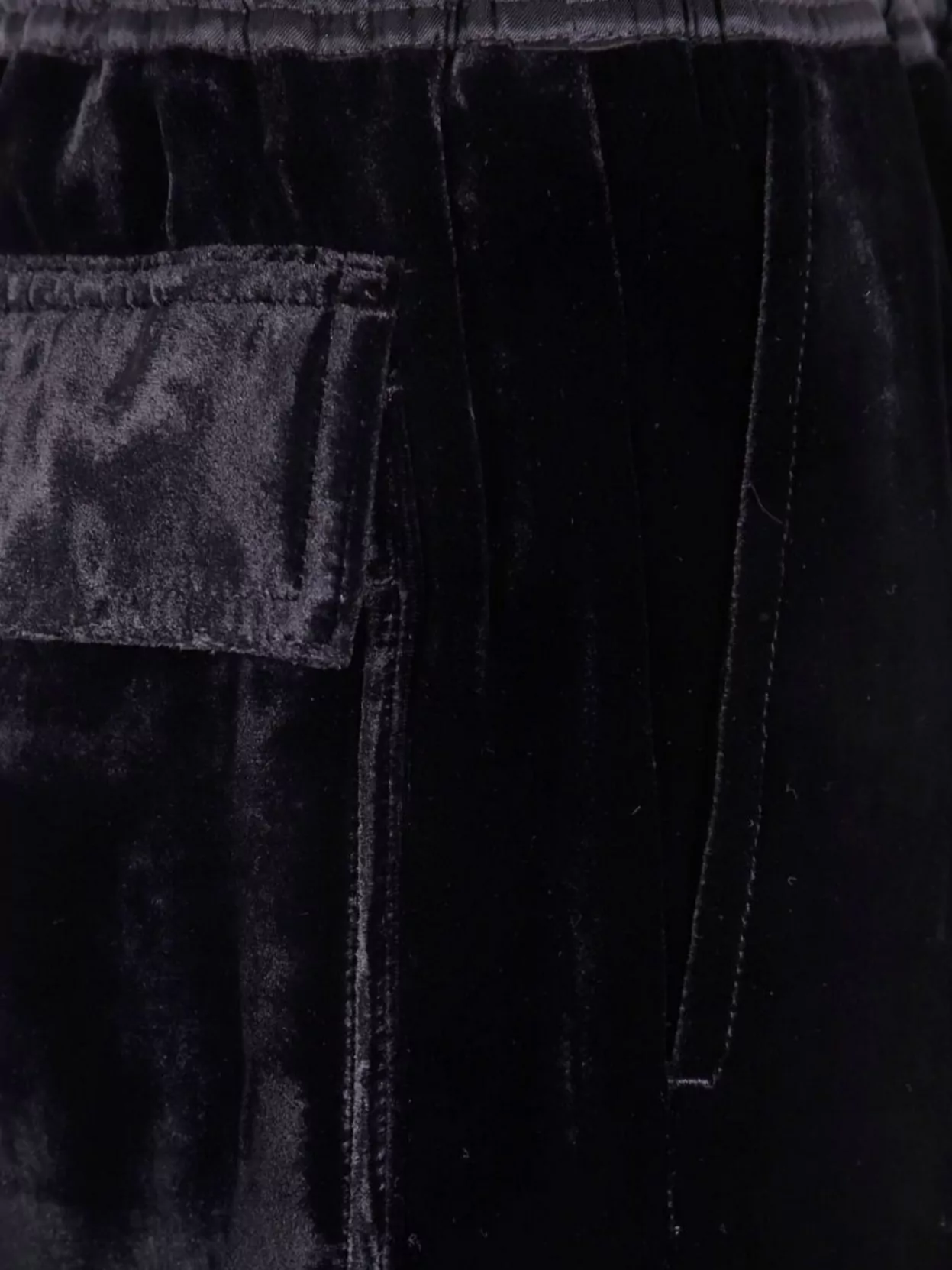 Rick Owens Velvet Drawstring Waistband Trousers