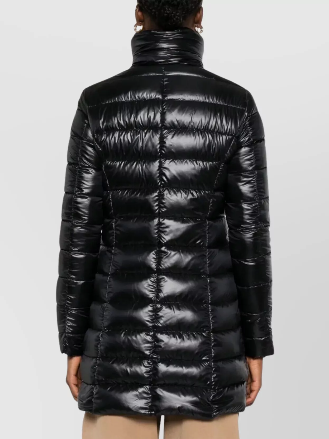 Herno Long Sleeve Quilted Coat And Pockets