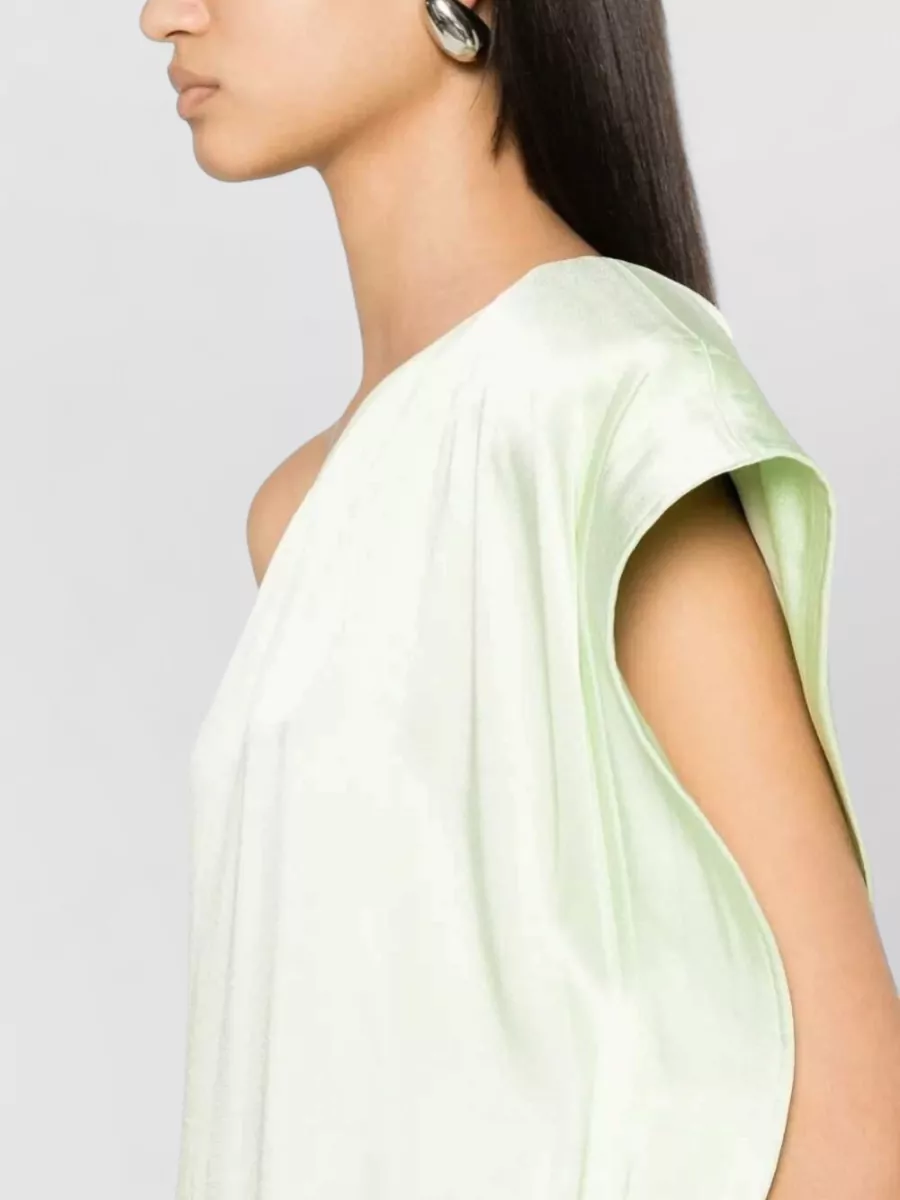Stella Mccartney Asymmetric Draped One-Shoulder Sleeveless Maxi Dress