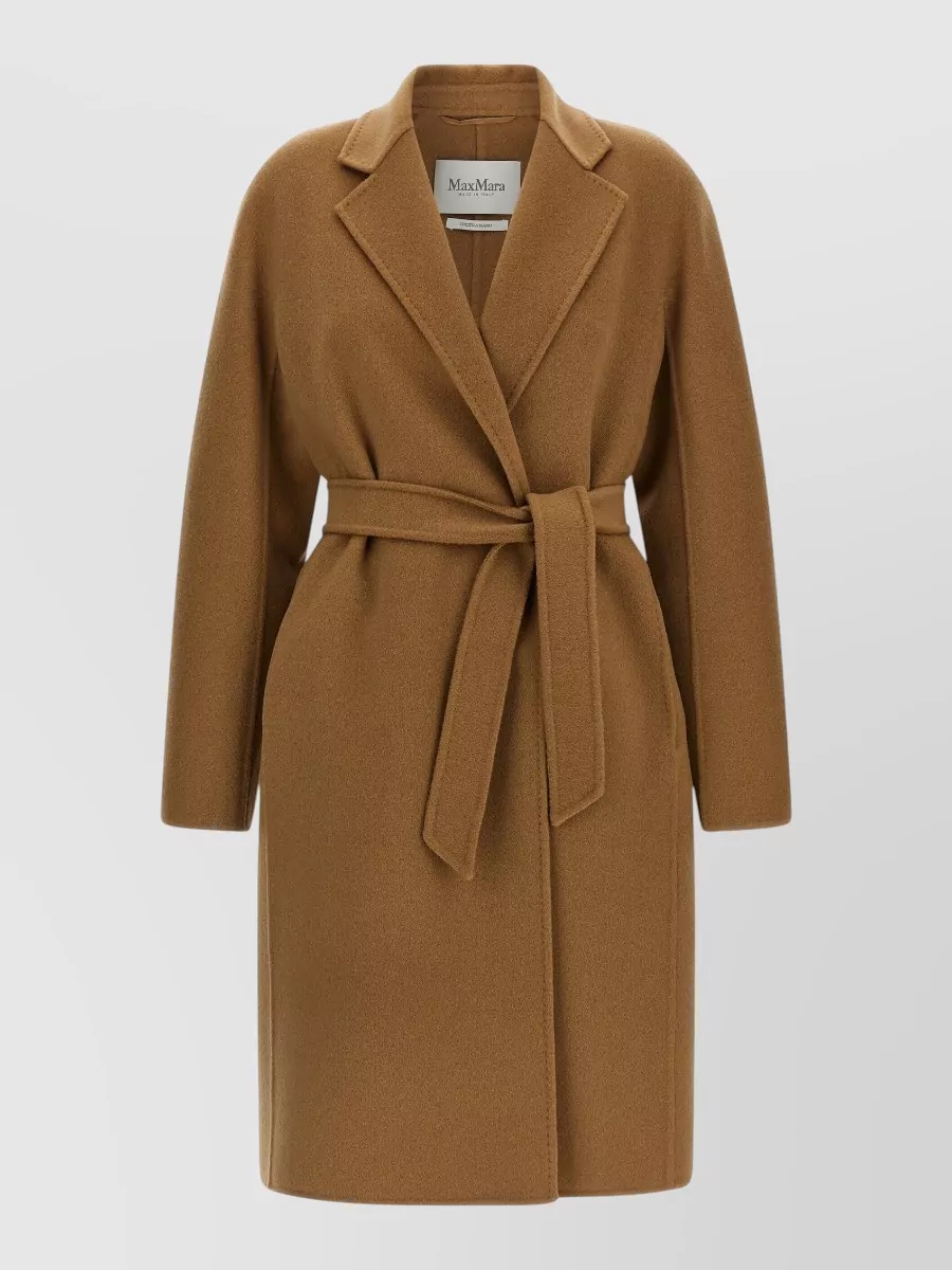 Max Mara cashmere belted single breasted coat
