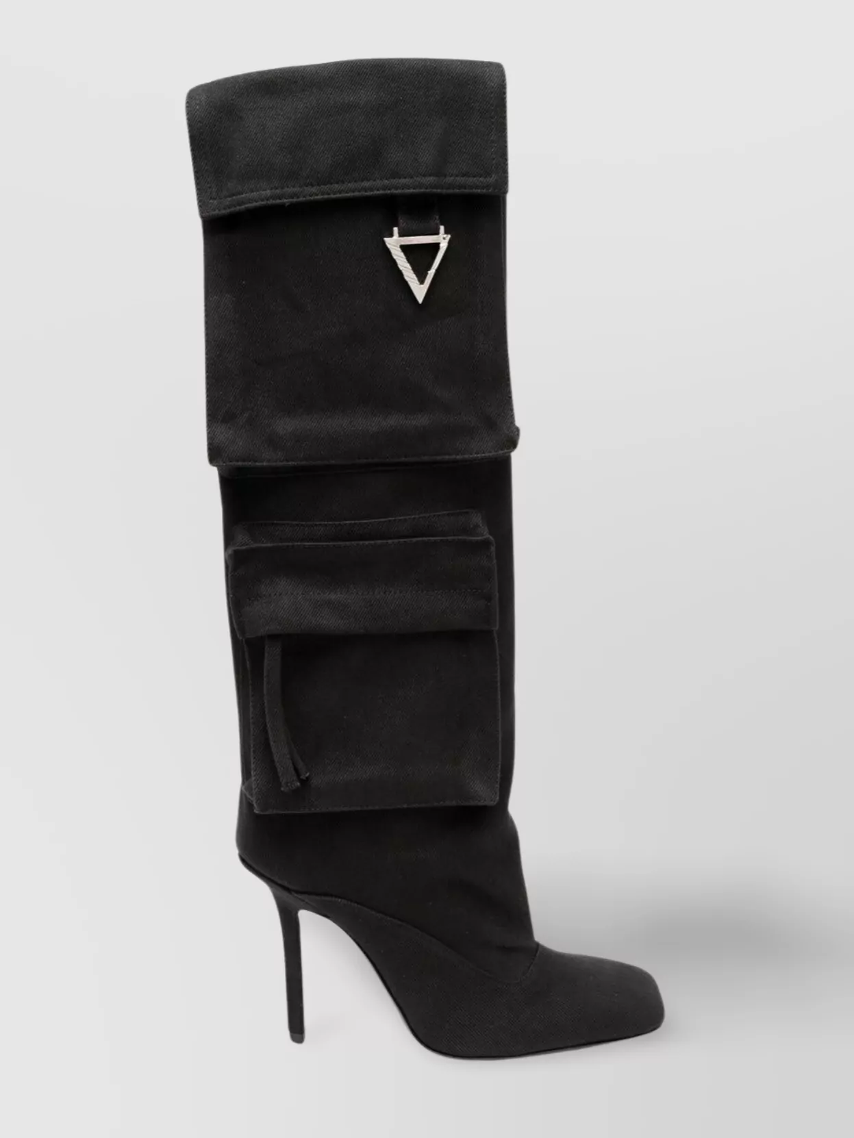 Shop Attico Stiletto Heel Knee-length Boots In Black