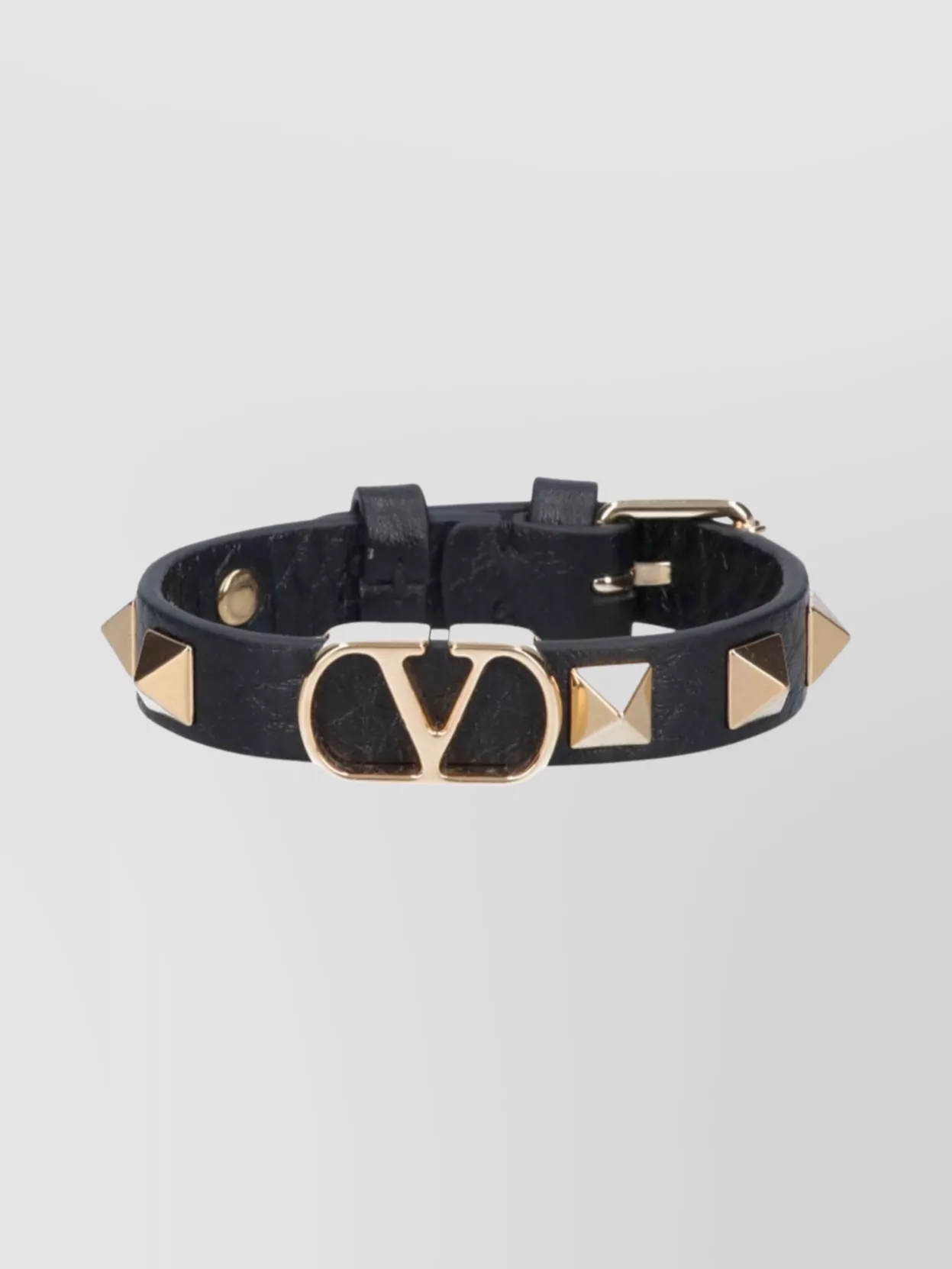 Valentino Garavani Vlogo Signature Studded Calfskin Bracelet