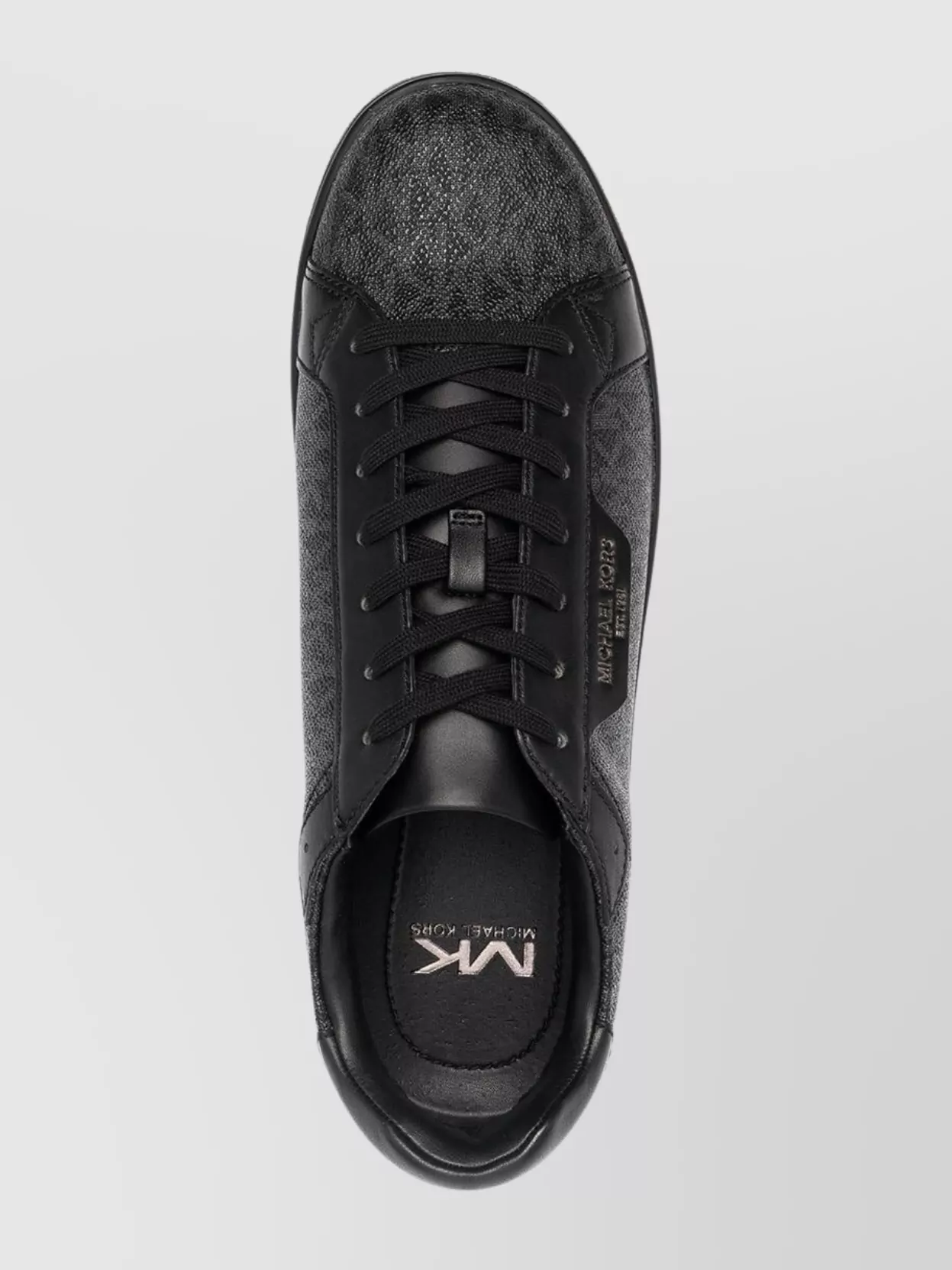 Michael Kors Monogram Print Round Toe Flat Sole Sneakers