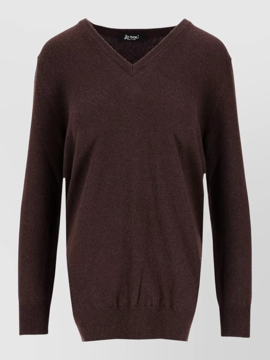 La Rose cashmere v-neck sweater
