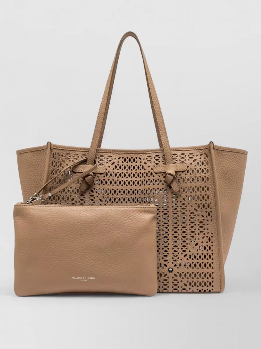 Gianni Chiarini Marcella Tote Bag Laser Cut Dual Handles