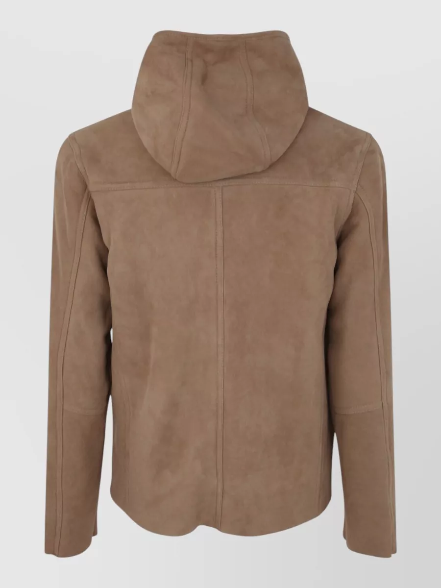 Giorgio Brato Shearling Hooded Bomber Jacket