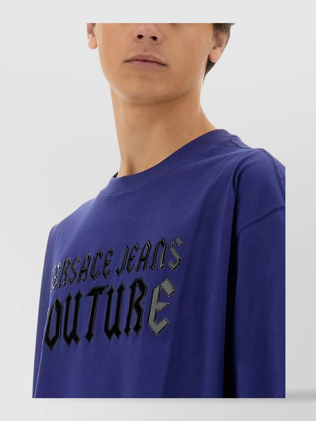 Versace Jeans Couture Gothic Logo Crew Neck T-Shirt