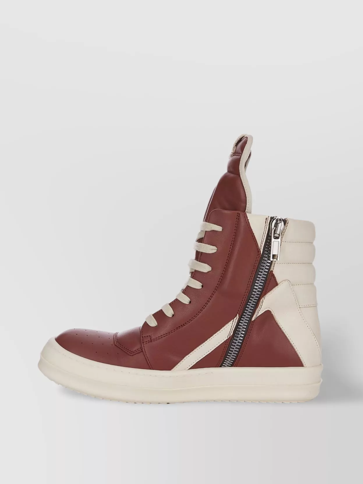 Rick Owens Geometric Panel High-Top Sneakers