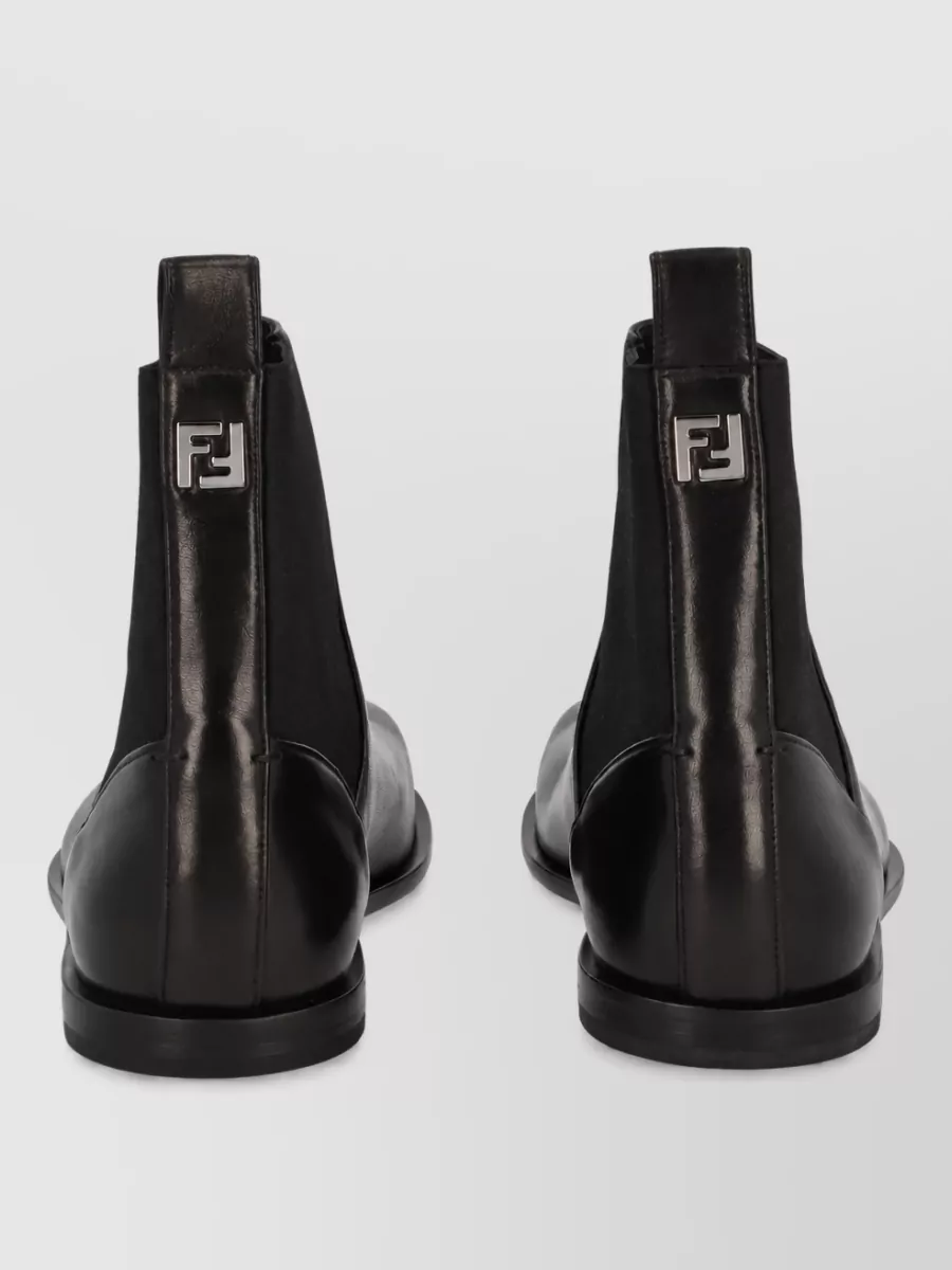 Fendi Leather Chelsea Boots