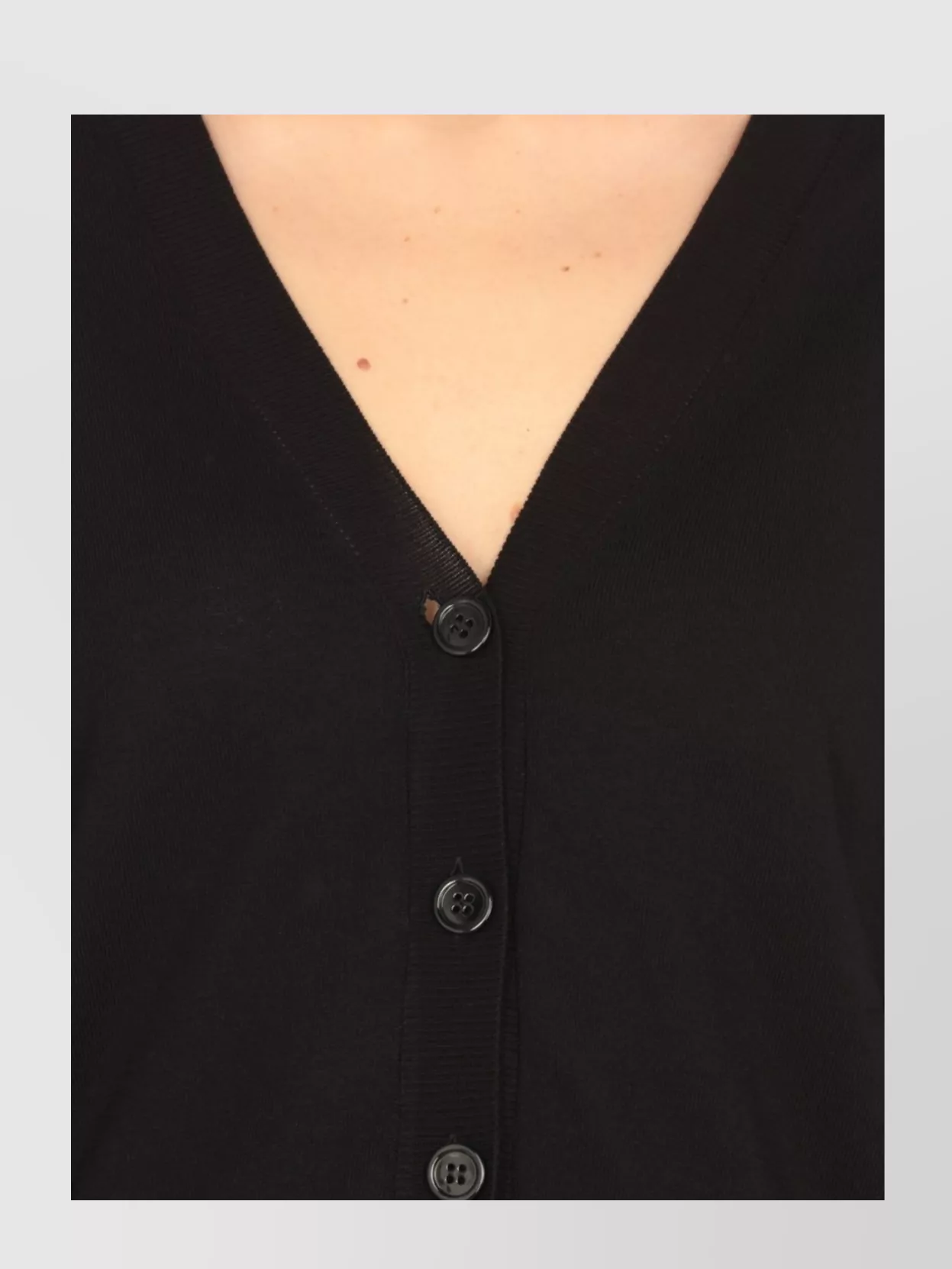 Peserico V Neck Ribbed Cardigan With Bright Points