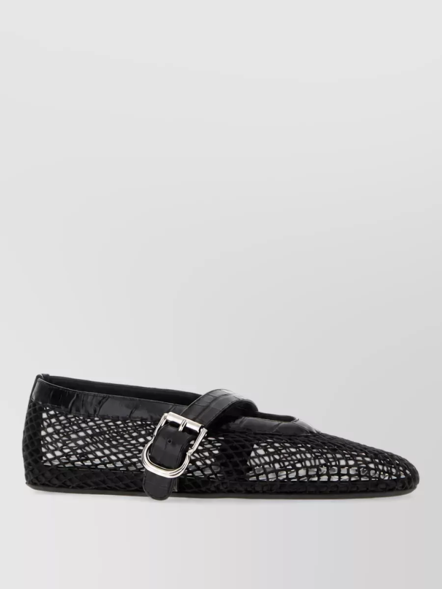 Alaïa mesh mary jane ballerina flats