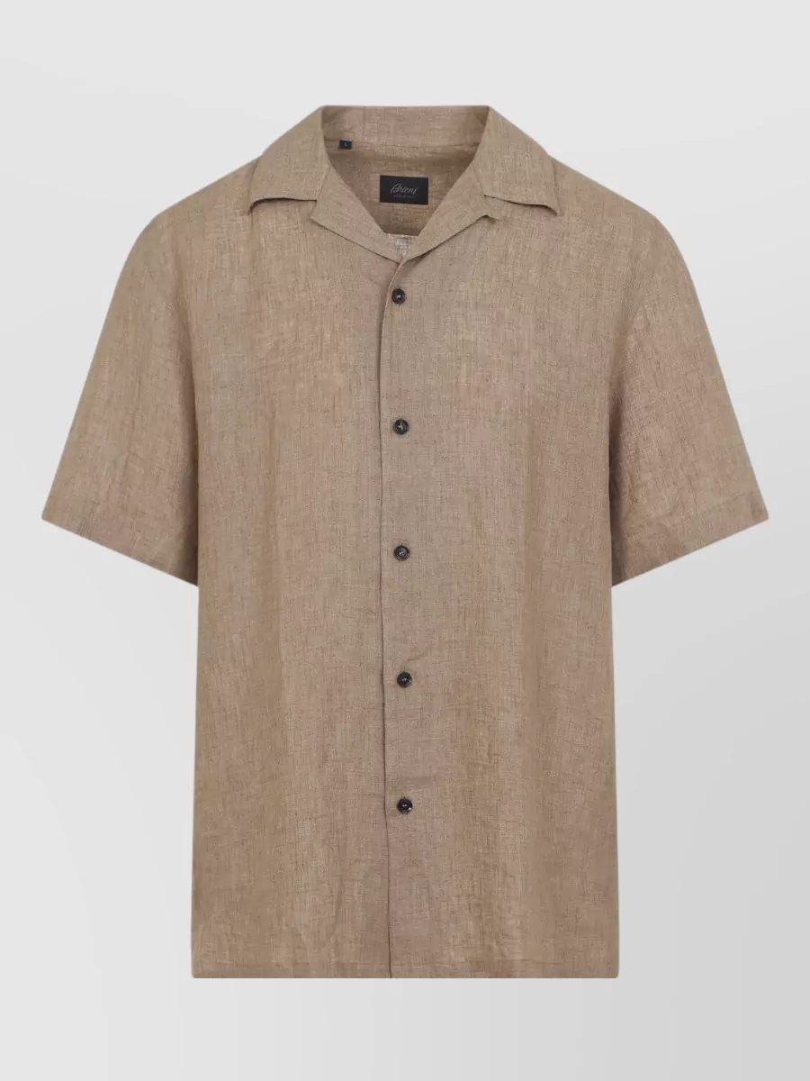 Brioni Cuban Shirt Short Sleeves Lightweight Fabric