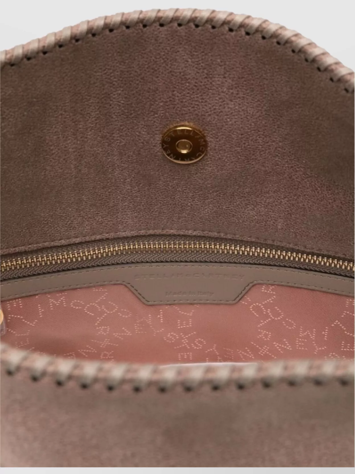Stella Mccartney Babybella Shoulder Bag Chain Trim In Neutral