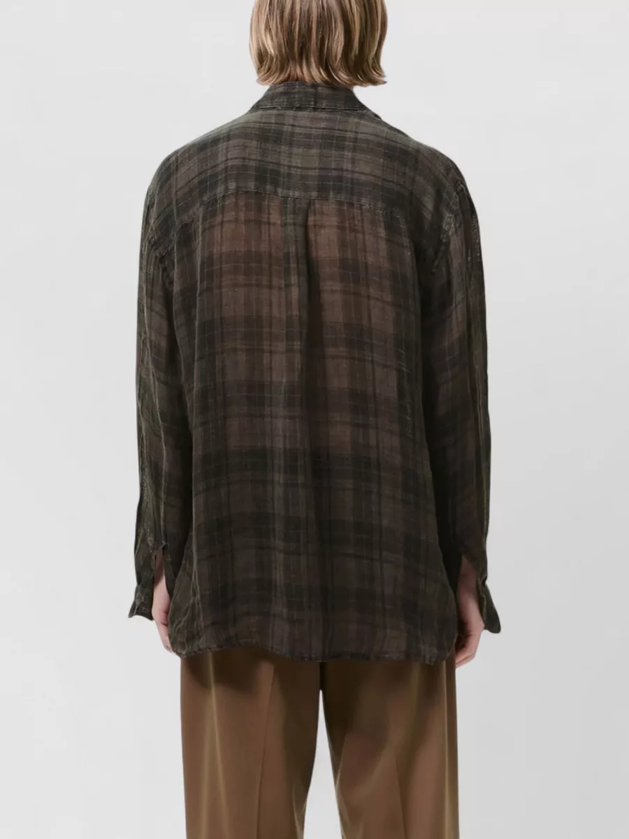 Our Legacy Long Sleeve Shirt Plaid Pattern Chest Pocket