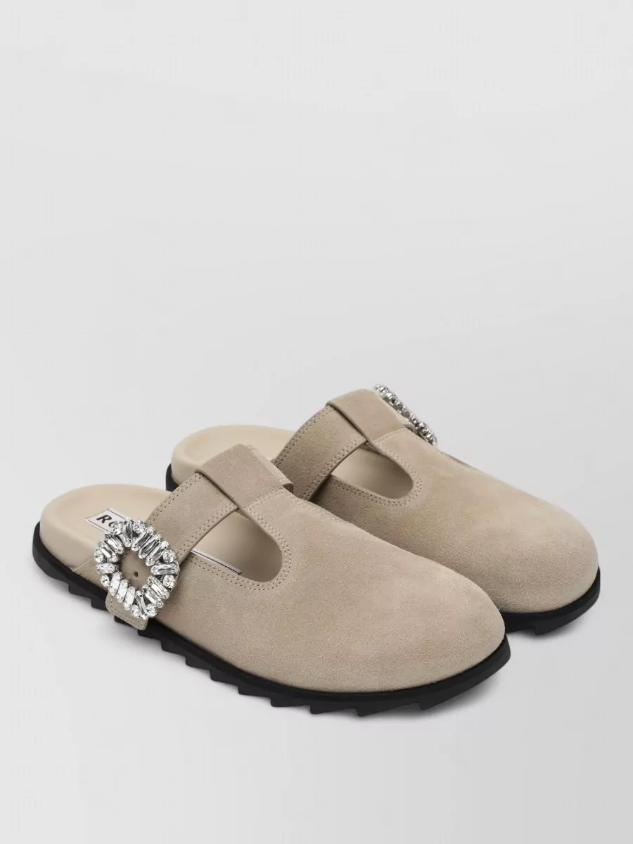 Roger Vivier leather t-strap mules